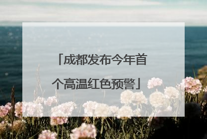 成都发布今年首个高温红色预警